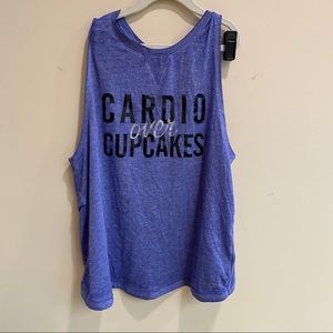 Champion Purple Cardio Over Cupcakes Tank